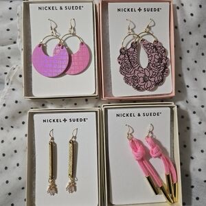 Nickel & Suede earrings lot